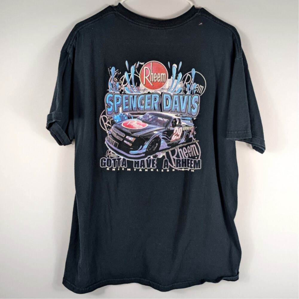 Spencer Davis L Rheem Racing Motorsports Gildan Graphic T Shirt Cotton Tee